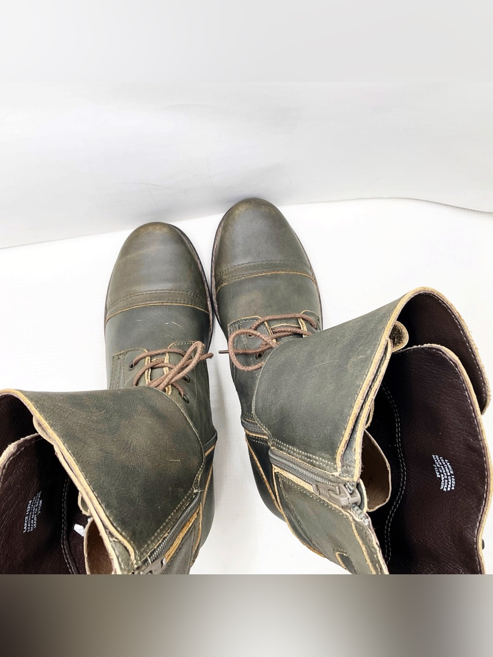 {Matisse} Lance Olive Combat Lace-Up Buckle Boots - Picture 9 of 13
